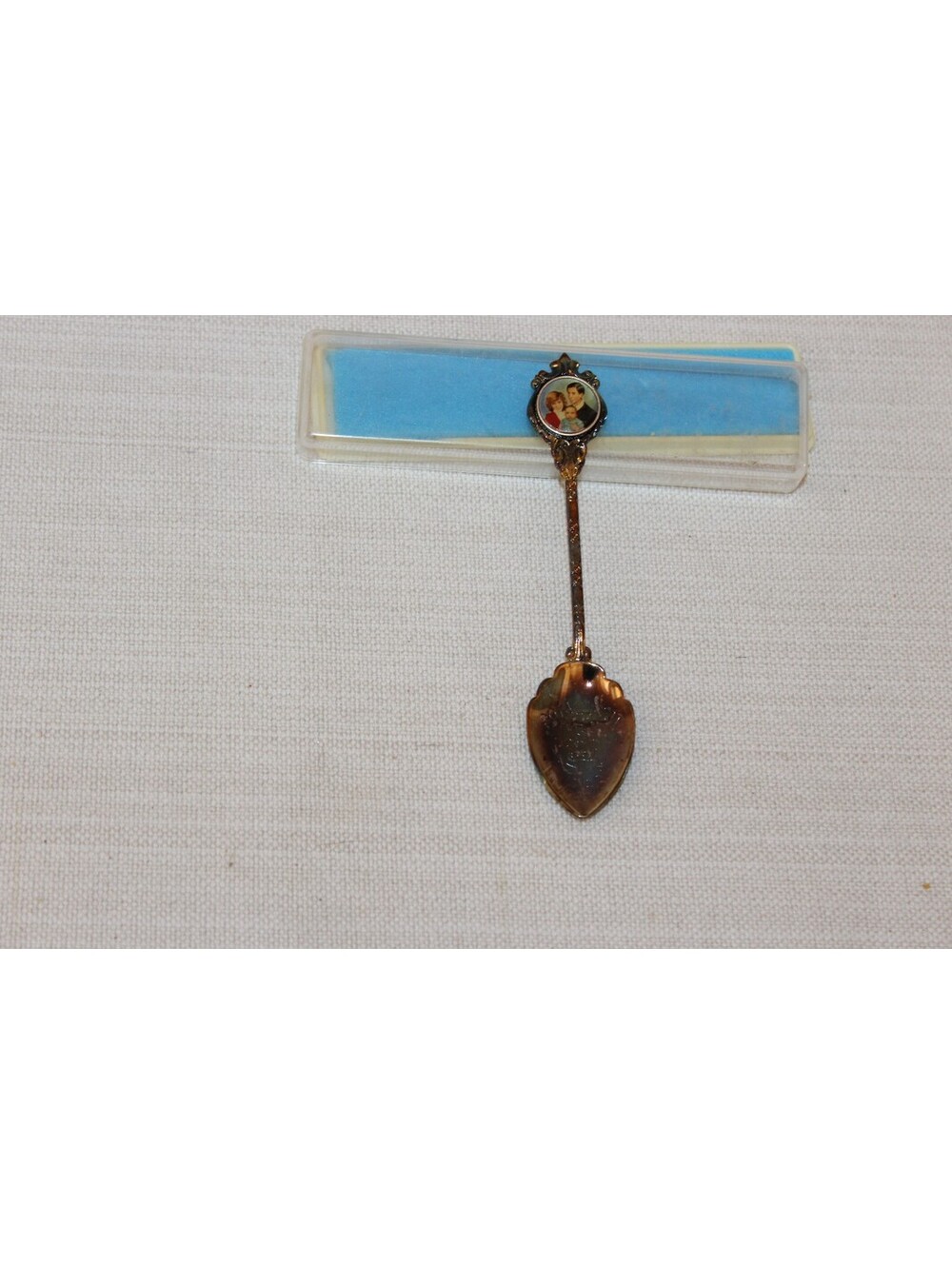 Vintage 1982 Prince Charles Princess Diana Baby William Souvenir Spoon w/ Case